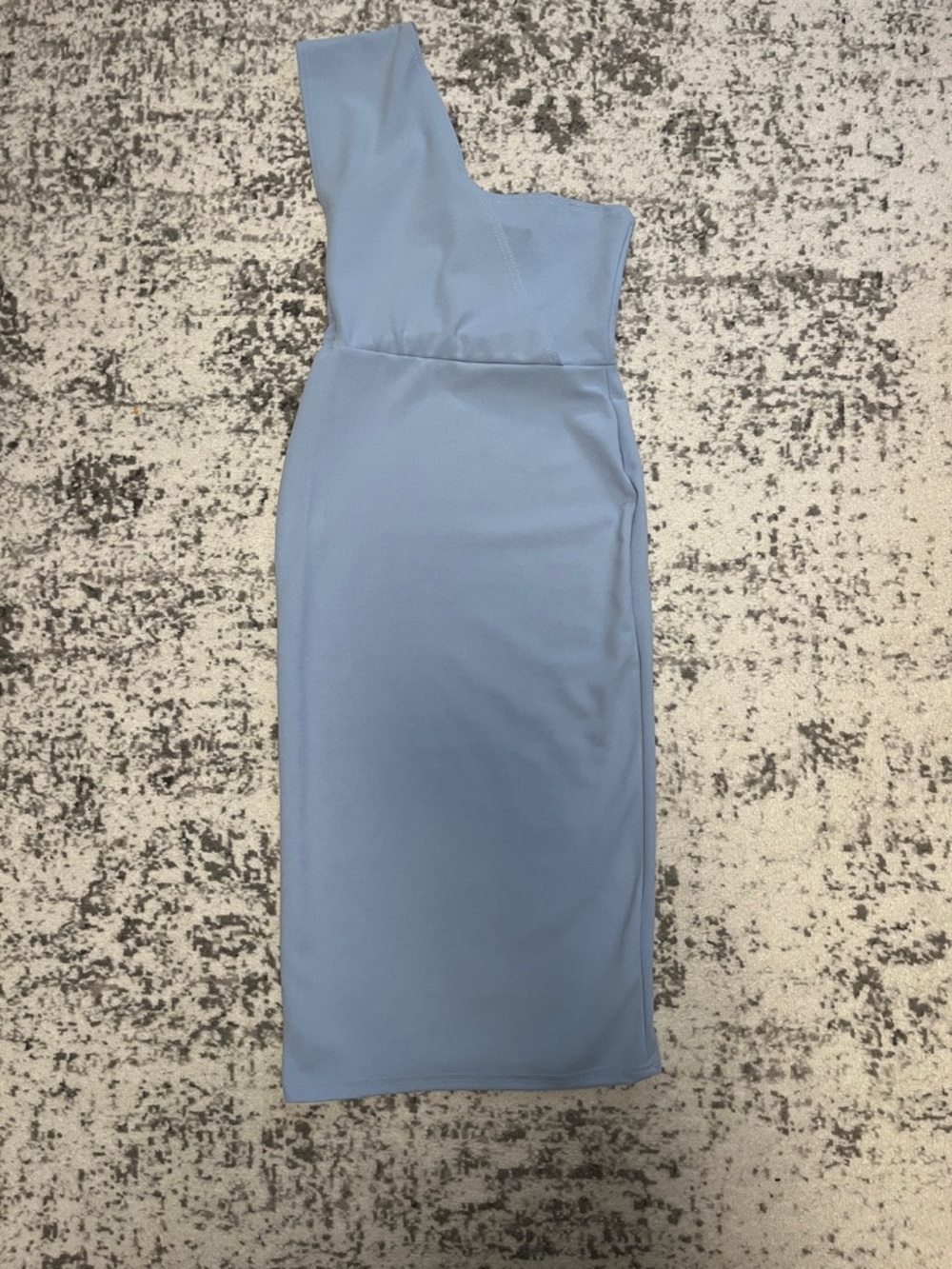PrettyLittleThing One-Shoulder Dusty Blue Midi Dress